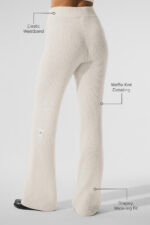 Cashmere High-Waist Plush Waffle Pant – Ivory - Image 2