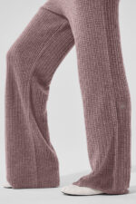 Cashmere High-Waist Plush Waffle Pant – Mushroom Heather - Image 2
