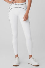 Airbrush High-Waist Heart Throb Legging – White/Black - Image 2