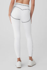 Airbrush High-Waist Heart Throb Legging – White/Black - Image 4