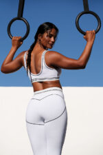 Airbrush High-Waist Heart Throb Legging – White/Black - Image 3