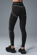 Airbrush High-Waist Heart Throb Legging – Black/White