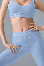Airbrush High-Waist Heart Throb Legging – Seashell Blue/White - Image 5