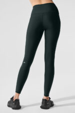 High-Waist Airlift Legging – Charcoal Green - Image 3