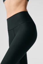 High-Waist Airlift Legging – Charcoal Green