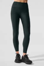7/8 High-Waist Airlift Legging – Charcoal Green