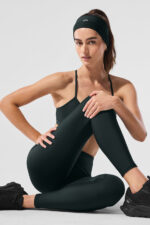 7/8 High-Waist Airlift Legging – Charcoal Green - Image 4