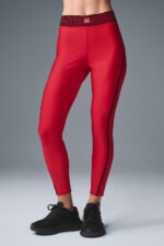 Airlift High-Waist 7/8 Line Up Legging – Bold Red - Image 3