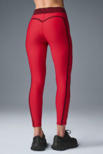 Airlift High-Waist 7/8 Line Up Legging – Bold Red - Image 4