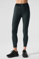 Airlift High-Waist 7/8 Line Up Legging – Charcoal Green - Image 5