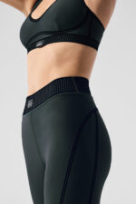Airlift High-Waist 7/8 Line Up Legging – Charcoal Green