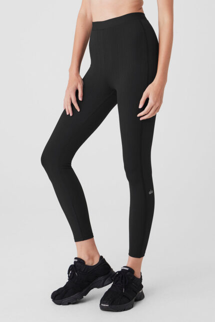 High-Waist 7/8 Run It Back Legging – Black