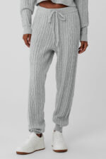 Cable Knit Winter Bliss Pant – Athletic Heather Grey