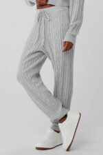 Cable Knit Winter Bliss Pant – Athletic Heather Grey - Image 3