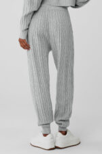 Cable Knit Winter Bliss Pant – Athletic Heather Grey - Image 5