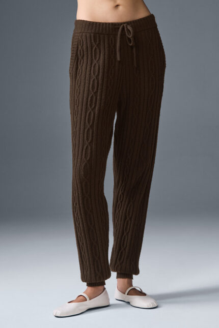 Cable Knit Winter Bliss Pant – Espresso
