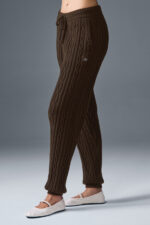 Cable Knit Winter Bliss Pant – Espresso - Image 4