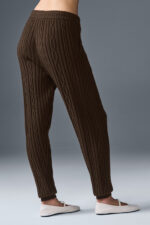 Cable Knit Winter Bliss Pant – Espresso - Image 5
