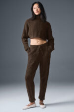 Cable Knit Winter Bliss Pant – Espresso - Image 2