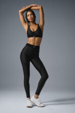 Airlift Mesh Line Up High-Waist Legging – Black - Image 3