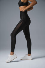 Airlift Mesh Line Up High-Waist Legging – Black - Image 5
