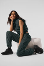 Polar Fleece Wintry Mix Pant – Charcoal Green - Image 2
