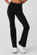 Airbrush High-Waist Flare Legging – Black - Image 5