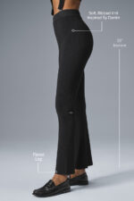 Denim Knit High-Waist Flare Pant – Black/Anthracite - Image 2