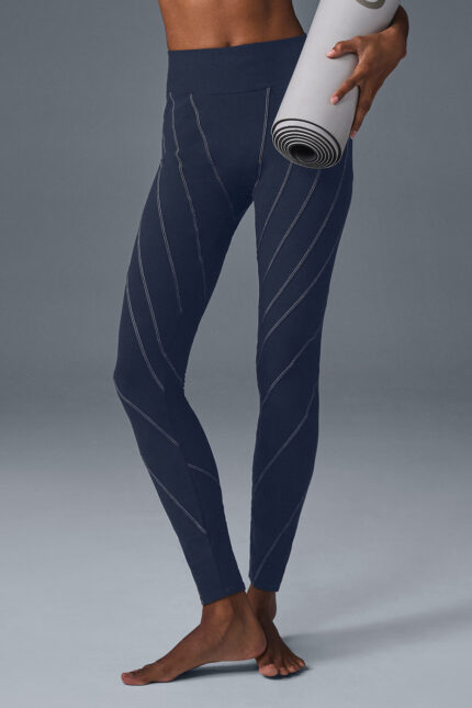 Alosoft High-Waist Sunray Legging – Navy/Ivory