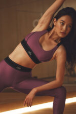 Airlift High-Waist Suit Up Legging – Burgundy Truffle/Black - Image 3