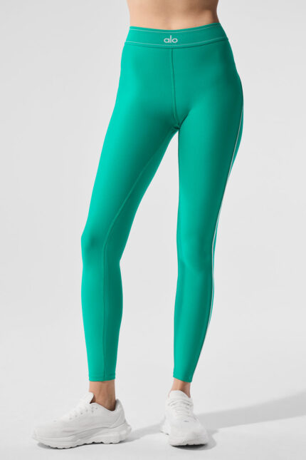Airlift High-Waist Suit Up Legging – Spruce Green/White
