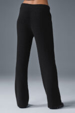 Snuggle Up Sweater High-Waist Wide Leg Pant – Black - Image 4