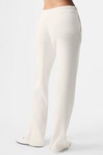 Snuggle Up Sweater High-Waist Wide Leg Pant – Ivory - Image 5