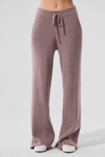 Snuggle Up Sweater High-Waist Wide Leg Pant – Mushroom - Image 3