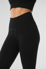 Seamless Winter Warm Plush High-Waist 7/8 Legging – Black - Image 4