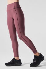 Airlift High-Waist Redefine Legging – Burgundy Truffle/Black - Image 3
