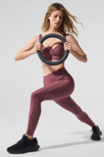 Airlift High-Waist Redefine Legging – Burgundy Truffle/Black - Image 5