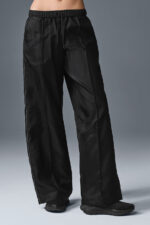 Afterglow Wide Leg Track Pant – Black - Image 4