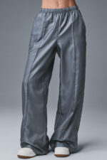 Afterglow Wide Leg Track Pant – Steel Grey - Image 5