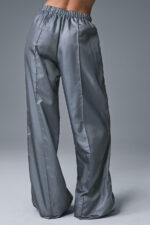 Afterglow Wide Leg Track Pant – Steel Grey