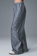 Afterglow Wide Leg Track Pant – Steel Grey - Image 2