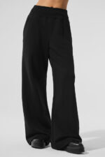 Serenity Wide Leg Sweatpant – Black