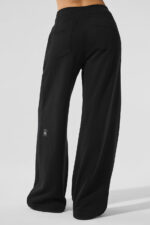Serenity Wide Leg Sweatpant – Black - Image 5