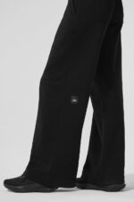 Serenity Wide Leg Sweatpant – Black - Image 4
