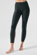 Airlift High-Waist 7/8 Rebel Legging – Charcoal Green - Image 2