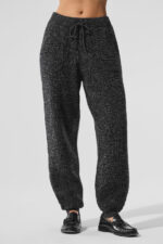 Marl Sweater Pant – Black Marl - Image 4