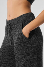Marl Sweater Pant – Black Marl - Image 3