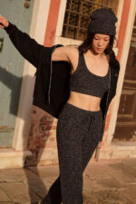 Marl Sweater Pant – Black Marl - Image 2