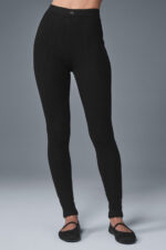 Pointelle Sweater High-Waist Be Mine Legging – Black - Image 4