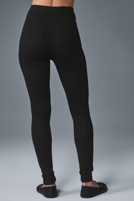 Pointelle Sweater High-Waist Be Mine Legging – Black